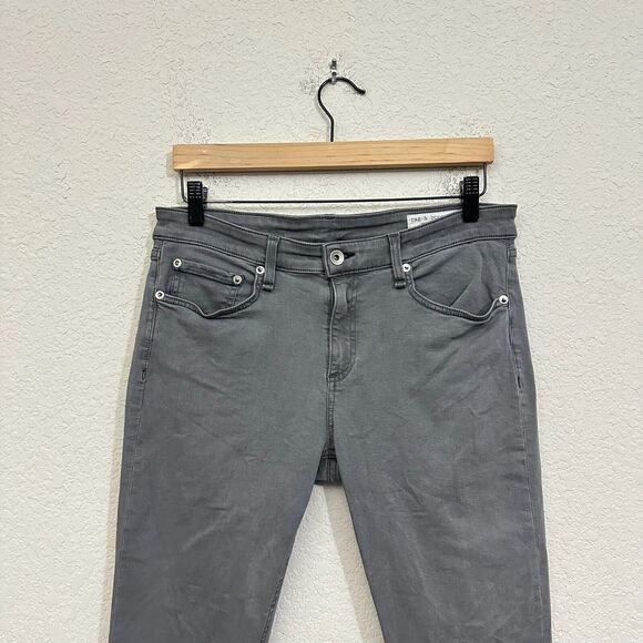 RAG & BONE Cate Jeans Alma Mid Rise Ankle Skinny Frayed Chewed Hem - Picture 3 of 15